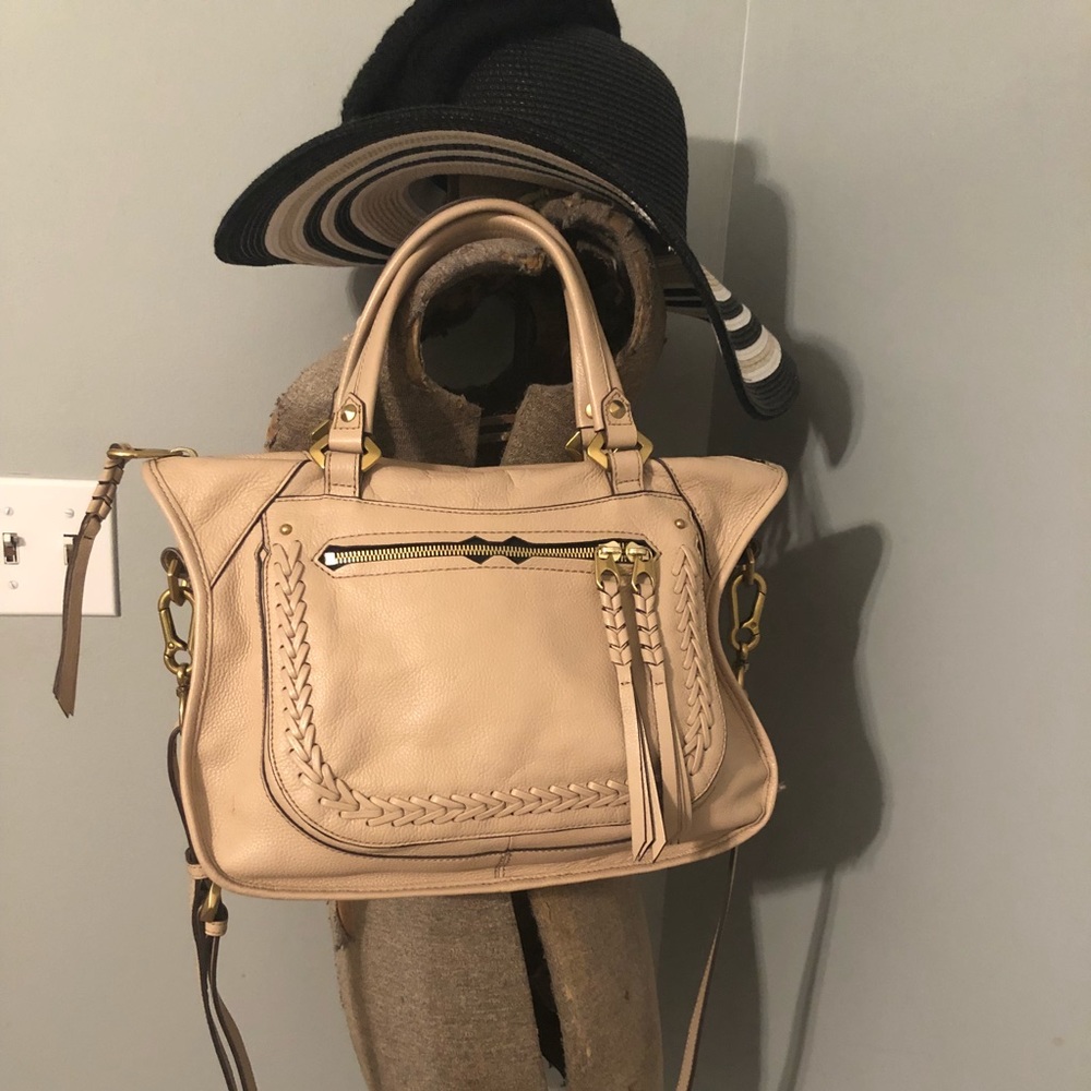 orYANY Pebble Leather Satchel with Braiding-Sarah